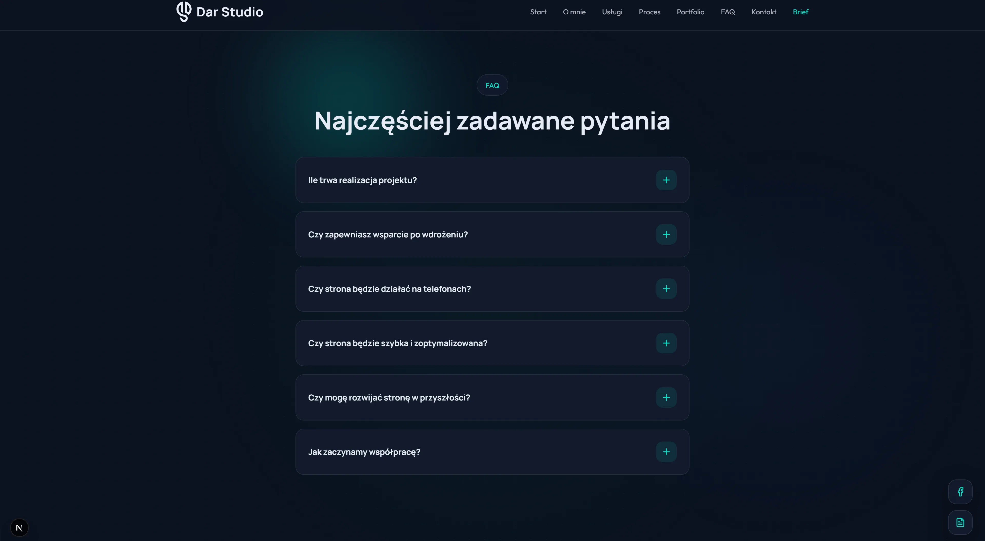 Sekcja FAQ